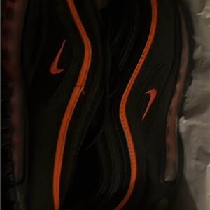 Nike Air Max 97 GS Black and Safety Orange